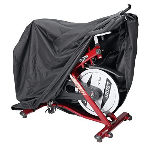 Pro Bike Tool Exercise Spin Bike Cover Protective Rain Sun UV Dust Wind Snow Proof Bicycle Upright Indoor Cycling Protective Covers for Fitness Stationary Bikes, small