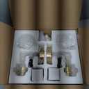 Battery Operated Wall Sconce Set of Two - Dimmable Wireless Sconces Set of 2 with Remote Control, Cordless Rechargeable Gold Wall Lights 3000K Modern Wall lamp for Bathroom Bedroom Living Room