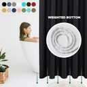 Biscaynebay Extra Long Fabric Shower Curtain Liners 72" Width by 84" Length, Brown Water Resistant Bathroom Curtains Rust Resistant Grommets Top Weighted Bottom Hem Machine Washable