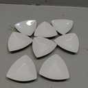 Restaurantware 4 Inch x 4 Inch Porcelain Appetizer Plates 10 Triangle Dipping Plates - Microwave-Safe Oven-Safe White Porcelain Sauce Dishes Chip-Resistant For Desserts Condiments Snacks