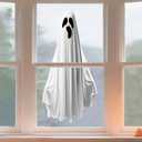 2 x Halloween Ghost Window Clings for Glass 1 Sheets Ghost Window Decals Spooky Window Stickers Reusable Windows Cling for Halloween Fall Party Supplies Home School Office Glass Decorations
