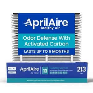 AprilAire 213CBN Replacement Filter for AprilAire Whole House Air Purifiers - MERV 13 with Carbon, Healthy Home Allergy + Odor Reduction, 20x25x4 Air Filter (Pack of 1)