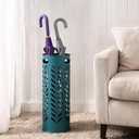 Concepts 21 inch Heavy Duty Metal Umbrella Stand - Durable Storage Holder for Umbrellas - Indoor and Outdoor Use - Stylish and Modern Organizer for Entryways. (Blue Green)