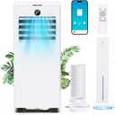 Portable Air Conditioners, 8000 BTU Quiet Air Conditioner with WiFi/App Control, 24H Timer, Dehumidifier, Fan, Cooling, Sleep Modes 4-in-1 AC Unit for Room with Window Kit, for Bedroom/Office, White