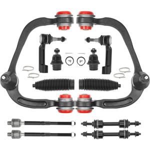 Front End 12pc Suspension Kit for 4WD 2009-2014 Ford F-150 [Exc. Raptor] 2 Upper Control Arms Ball Joints K80306/K80308, 2 Lower Ball Joints 2 Sway Bar Links 4 Inner Outer Tie Rods 2 Boots Replacement
