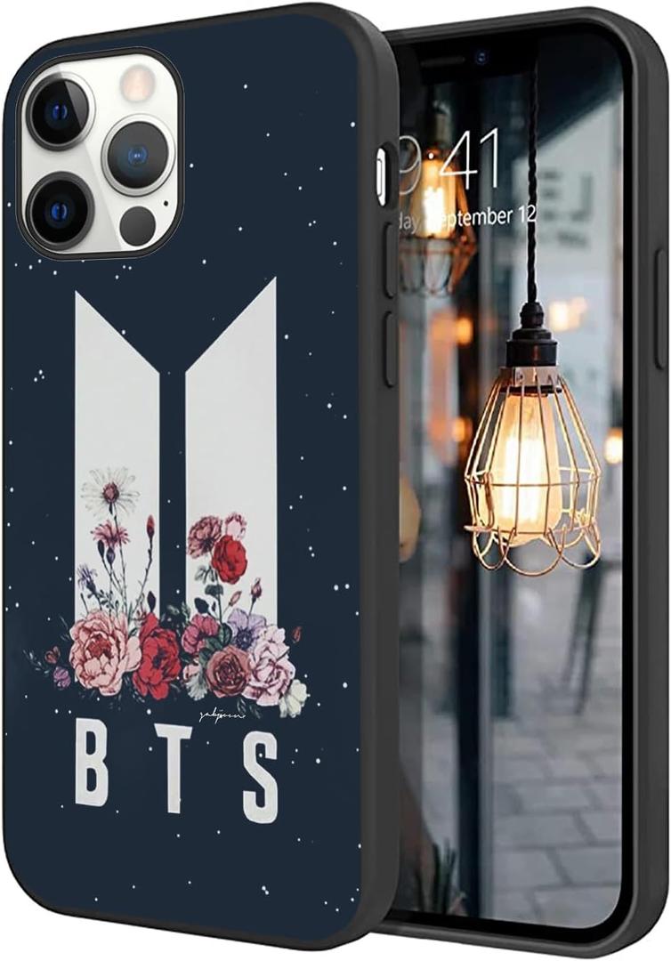 WWDIYHOUSE Compatible for iPhone 12 iPhone 12 Pro Case, Cool Unique Design Soft TPU Shockproof Case for Men/Women/Girl/Boy(Fashion-BTS-3)