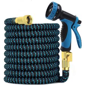 Garden Water Hose Hose 3 times telescopic magic water hose Car wash watering water hose water gun nozzle