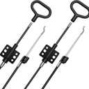 Sofa Recliner Parts Pull Cable Replacement, D-Ring Release Pull Handle with S Tip for Couch Sofa Recliner Repair, Exposed Length 4.92Inch - 2 Pack