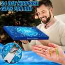 24 Ice Fishing Advent Calendar 2025 Christmas Countdown 24 Days Ice Fishing Lures Countdown Calendar Set for Ice Fisher Adult Men Father Ice Fishing Blind Box Surprise Gift (Bright Style)