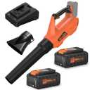 Pro Chaser Battery Powered Cordless Blower - 380 CFM with 2 X 4.0Ah 20V Batteries & Fast Charger, Lightweight Electric Leaf Blowers, 2 Variable Speed, Ideal for Yard, Patio & Sidewalk 