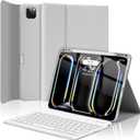 TQQ for iPad Pro 11-inch Case with Keyboard (M5 2025 / M4 2024), iPad Pro 11" (5th Generation) Keyboard Case - Magnetic Wireless Detachable Keyboard Cover with Pencil Holder (Gray)