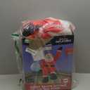 JOIEDOMI 10 FT Christmas Inflatables Santa with Gift Bags Outdoor Decorations, Blow Up Giant Santa Sitting on The Roof with Build-in Color Changing LEDs for Xmas Party Decor Yard Garden Holiday Decor