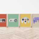 2 x Poster Master 4-Piece Controllers Print - Gaming Poster - Geeky & Pop Art - Retro Game Consoles Design - Gamer Gift - Colorful Game Room, Man Cave or Boy's Bedroom Decor - 8x10 UNFRAMED Wall Art