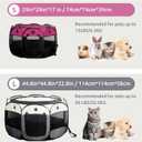 SENCONE Portable Pet Playpen, Dog Playpen Foldable Pet Exercise Pen Tents Cat House Playground for Puppy Kitten Indoor Outdoor Travel Camping Use