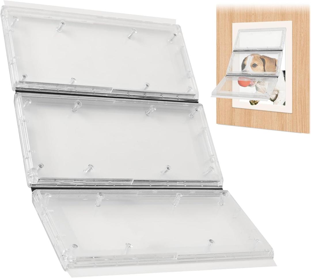 3-Panel Airseal Pet Door Replacement Flap, Compatible with Ideal Pet Products 10.25"x15.75" Extra Large Dog Door, Easy Installation