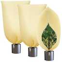 YEAJOIN 2 Pack Winter Plant Covers Freeze Protection, Thicker Frost Cloths Tree Covers with Zipper & Adjustable Drawstring, Antifreeze Protective Cover for Garden Shrub Plants, 78.7” x 94.5”