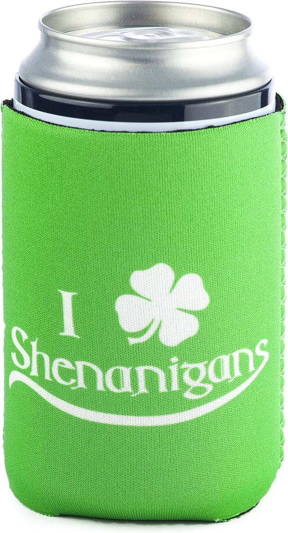 Funny Guy Mugs I Clover Shenanigans Collapsible Neoprene Can Coolie - Shamrock on Bottom