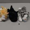 Pack of 3 9 Inch Cat Stuffed Animal Plush Gift Cute Kitten Plush Toys Small Cat Stuffed Animal Sleeping Gifts for Boys Girls Pet Party Favors (Stylish Style)