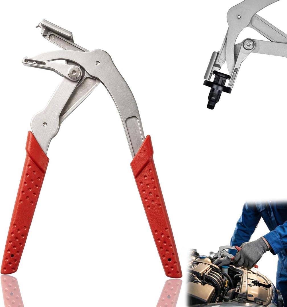 Car Clip Pliers, Panel Clip Removal Pliers,Professional Plastic Fastener Removal Tool for Auto Door Panels,Comfort Grip Handle,Damage-Free Disassembly