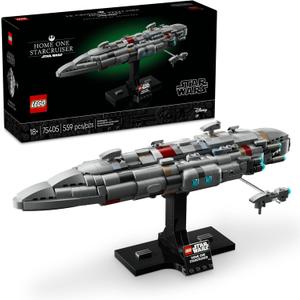 LEGO Star Wars Home One Starcruiser Building Set for Adults - Star Wars Collectibles Set with Display Stand - Building Kit with 559 Pieces - 75405
