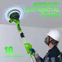 Drywall Sander, Popcorn Ceiling Removal Tool with 7 Variable Speed 800-1800RPM, 2026 Upgraded 8-Amp Drywall Sander with Vacuum Dust Collector with 12pcs Sanding Discs, Extendable Handle, LED Light