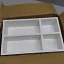 Soaoo Christmas Hot Cocoa Bar Coffee Station Organizer Decorative Wood Storage Box with Handle Coffee Organizer Pod Holder for Countertop Decorative Xmas Storage Bins Bar Accessories(White)