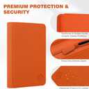 Trading Card Binder with 9 Side Loading Pocket Card Album Hold Up to 540 Cards PU Card Collection Binder, Collectible Albums Card Folder for MTG, TCG, Sports Cards 9-Orange