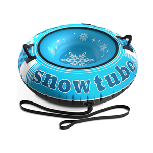 Jasonwell Inflatable Snow Tube Sled - 48" Heavy Duty Snow Tubes for Sledding with Premium Canvas Cover for Kids Adults Snow Toy Fun Winter Outdoor Toys Christmas Birthday Gift for Boys Girls Children