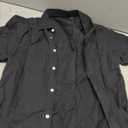 Men's Fashion Full Button Down Shirt Loose Fit Solid Color Long Sleeve Tops Lightweight Soft Cozy Shirts, Size L 