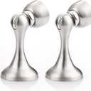 Probrico Brushed Nickel Magnetic Door Stoppers for Bottom of Door, Stainless Steel Magnet Door Catch Door Stops to Keep Door Open, Heavy Duty Door Holder, Wall and Floor Mounting, 2 Pack