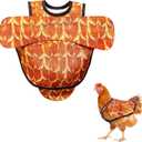 Hen Apron Chicken Saddle for Hens, Extended Shoulder Protection, Adjustable Straps, Anti Pecking & Rooster Mating Protection, Durable Feather Back Protector for Laying Hens(Yellow)