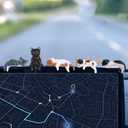 5pcs Cat Car Interior Accessories Dashboard Decorations,Cute Cat Car Accessories,PVC Cats Figurine for Cars Home Garden Decor,Rearview Mirror Ornament