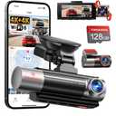 TERUNSOUl 4K+4K+1080p 3 Channel Dash Cam, Free 128GB Card Included, WiFi6 Dash Camera for Cars with Builtin GPS, GSensor, 170°Wide Angle, 24H Parking Mode, Support 512GB Max