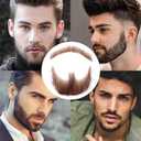 Fake Beard Goatee Beard Realistic 100% Human Hair Full Hand Tied Goatee False Beards Lace Invisible Fake Mustache for Halloween Dressing Men Makeup Entertainment/Drama/Party/Movie (Brown)