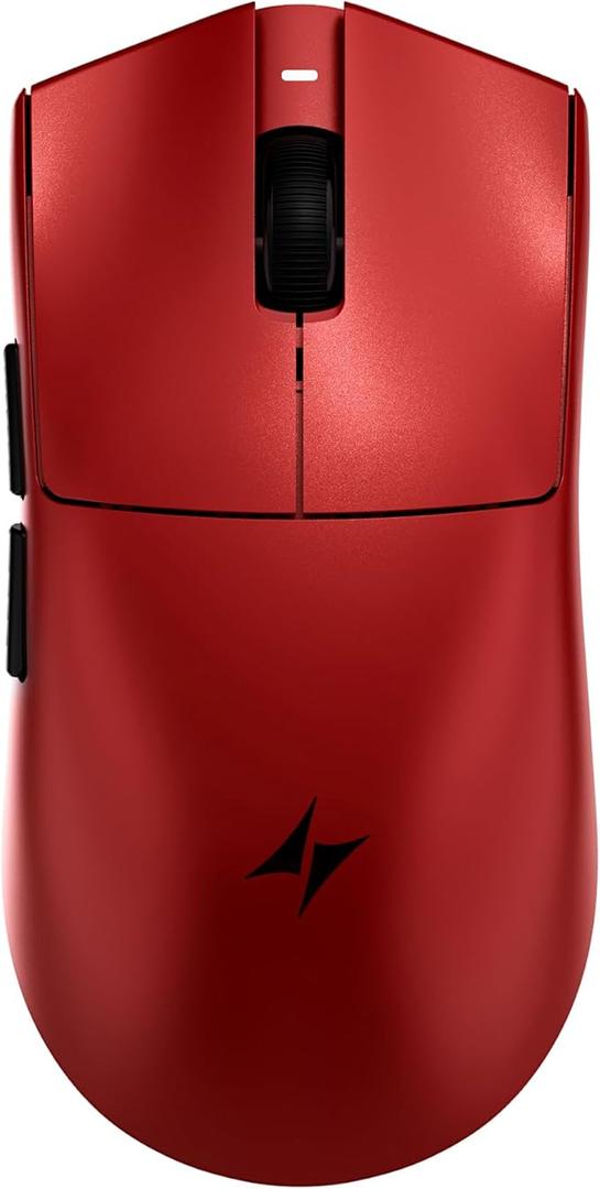 ATK Blazing Sky X1 V2 Wired Gaming Mouse, 54g Lightweight, PAW3950Ultra Sensor, Nordic 54L20 MCU, Optical Switches, New GEM 8K Dongle, Dual-Mode 2.4G/Wired (Extreme, Metallic Red)