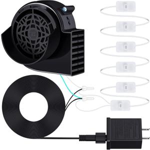 Saillong 0.85a Air Inflatable Blower with 6 LED Lights, Halloween Christmas Air Inflatable Blower Replacement Motor for Yard Inflated Decor, Fan Blowup Motor for Garden Yard Christmas Decor