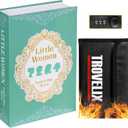 Book Safe with Combination Lock, Hidden Safe (9.5 x 6.2 x 2.2 Inch) with Fireproof Bag, Secret Diversion Safe, Hollow Book Box Hidden Storage, Money Safe Box for Cash (LITTLE WOMEN) (Large)