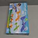 Fuwidvia 3 Pack Airplane Launcher Toys, 13.2'' LED Foam Glider Plane Toy for Boys, 2 Flight Modes Outdoor Flying Toys Birthday Gifts for Boys Girls 4 5 6 7 8 9 10 11 12 Year Old (Blue&Green&Orange)