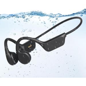 Swimming Headphones, IPX8 Waterproof Bone Conduction Headphones, 32G Memory Sports Headphone, Open Ear Bluetooth 5.4 Underwater Headphone for Running, Cycling