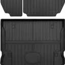 Custom Fit Cargo Liner and Backrest Mat for 2007-2018 Jeep Wrangler JK 4 Door Accessories All Weather TPE Rubber Protection Mat