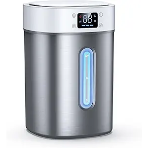 4L Ultrasonic Cool Mist Humidifier with 304 Stainless Steel Tank, Auto Humidity Control, Night Light, and Timer - For Large Rooms and Baby