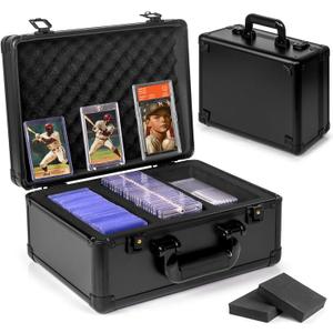 Graded Card Storage Box, Top Loader Trading Card Case for PSA Graded Cards, Sports Slab Hard Card Case Holder for Sports Card/Game Cards/Top Loaders/One Touch - 3 Row