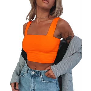 Abardsion Women's Sexy Sleeveless Skinny Basic Strappy Crop Tank Tops 2024, Medium