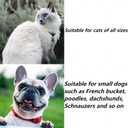 6 x Dog Costume,Handmade Girl Pearl Dog Necklace with Adjustable Clasp,Cute Small Collars for Birthday,Personalized Cat Costumes for Wedding Holiday Outgoing