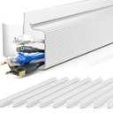 YECAYE 157in Cable Management, Cord Organizer,Easy Install Self-Adhesive Cable Organizer,Cord Management, Desk Wire Holder for Office Organization,Child and Pet Proofing, White