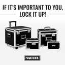 Vaultz Storage Lock Box - 6.5 x 23 x 13.5 Inch - Secure Dorm Storage Trunk with Combination Lock - Ideal Briefcase, Medicine Box, and Personal Item Lock Box - Store Cash, Laptop - Black/Silver