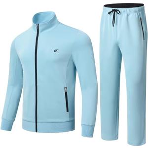 yuyangdpb Men's Tracksuits 2 Piece Outfits Full Zip Sports Sweatsuit Jogging Suits (Blue, XXL)