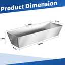 14" Steel Mud Pan 2 Packs, Heavy Duty Drywall Mud Pan with Sheared Edges, Taping and Joint Compound Pan, Rust-Proof Design and Easy Cleaning, for DIY or Contractors