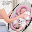 Infant Insert Compatible with 4moms Mamaroo & Graco Swing and Infant Car Seat, Stroller, Other Baby Swing, Rocker, Bouncer, Bassinet Newborn Insert Head & Body Support Cushion, Reversible Design (Blush Pink)