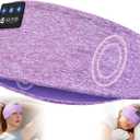 LOVE EYE Sleep Headphones Wireless Headband Headphones Bluetooth 5.4 for Side Sleeper Bluetooth Headband Earphones for Sports for tech Gadgets Gifts (Lavender Purple)